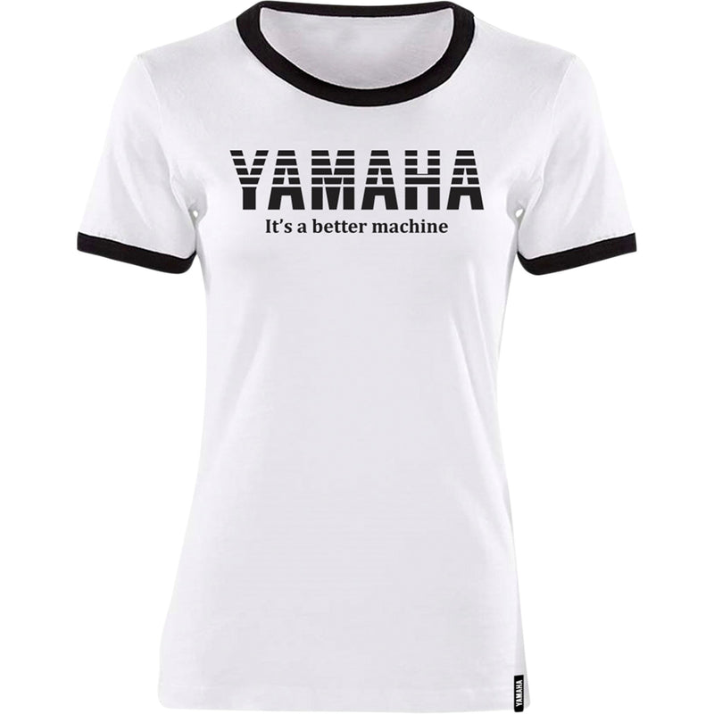 YAMAHA APPAREL Women's Vintage T-Shirt White/Black