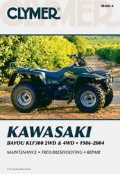 Clymer Repair Manual Kawasaki KLF300 - CM4664 Kawasaki 300 Bayou / 300 Bayou 2x4 / Bayou 2x4 / 300 Bayou 4x4 1986-2004