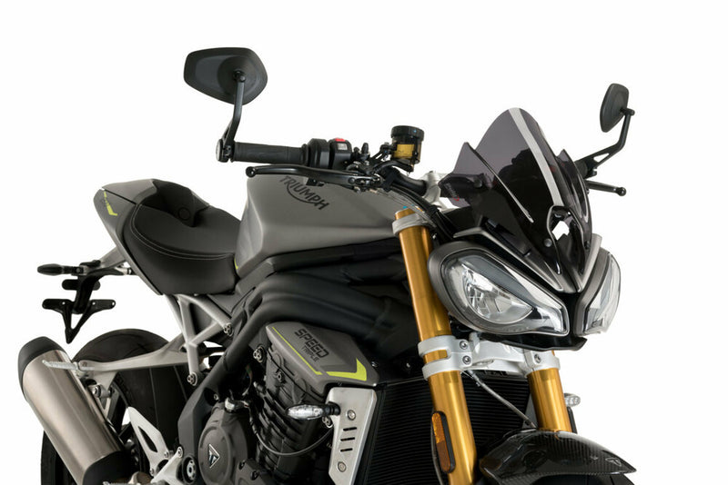 Puig Hi-Tech Parts Windscreen NNG Sport Dark Smoke TRI - 20795F Triumph Speed Triple 1200 2021-2023