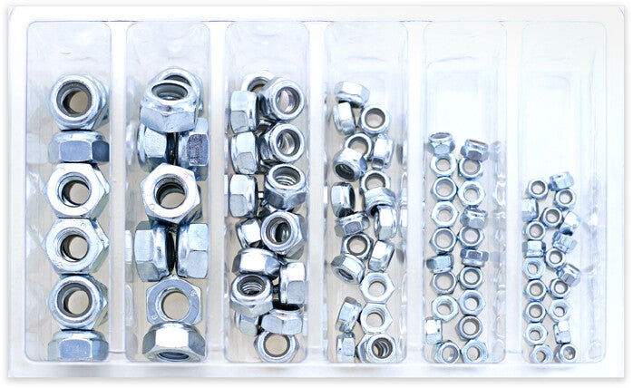 Bolt 021-30000 SV-NYLOCK NYLON LOCKING NUT ASSORTMENT 100 PIECE KIT
