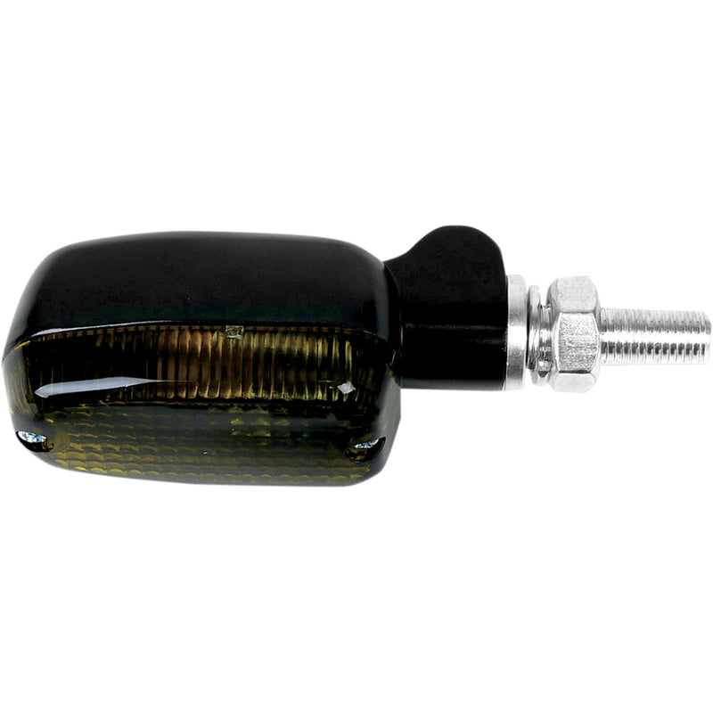 K&S TECHNOLOGIES 2040-1156 25-8302BK Oblong Aluminum Body Marker Lights Marker Light - Single Filament - Black/Smoke