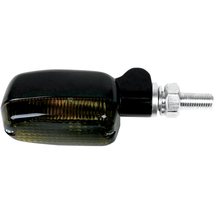K&S TECHNOLOGIES 2040-1156 25-8302BK Oblong Aluminum Body Marker Lights Marker Light - Single Filament - Black/Smoke