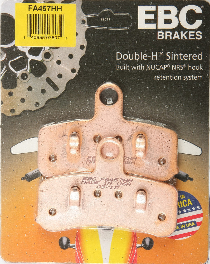 EBC Brake Pads FA457 Double-H Sintered - FA457HH For Harley Motorcycles 2008-2017