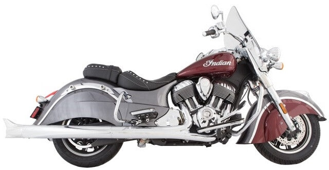 Tab Performance 4" Chrome B.A.M. Sticks Exhaust Pipes | Soft Bags - No Tips, 2.5" Louvered Baffles 211-1290-N-2.5