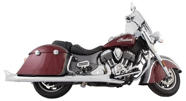 Tab Performance 4" Chrome B.A.M. Sticks Exhaust Pipes | Hard Bag - Black Straight Tips, No Baffles 211-1291-B2-NB
