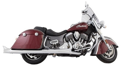 Tab Performance 211-1291-N-Z Indian Bagger Chrome Hard Bag B.A.M. 4.0 Inch Slip On Muffler Sticks Exhaust Pipes with Zombie Baffles (Loud) and Tips