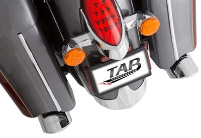 Tab Performance 211-1291-N-Z Indian Bagger Chrome Hard Bag B.A.M. 4.0 Inch Slip On Muffler Sticks Exhaust Pipes with Zombie Baffles (Loud) and Tips