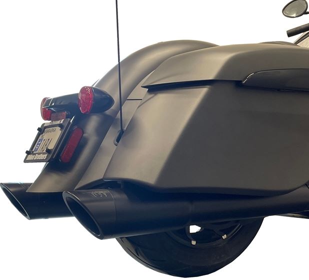Tab Performance 4.5 Inch Indian Bagger Chrome Soft Bag B.A.M. Slip On Muffler Sticks Exhaust Pipes - 211-1294-B-Z For Indian Chieftain 2014-2025