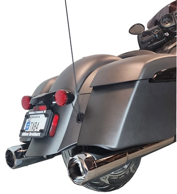 Tab Performance 211-1295-N-2.5 4.5 Inch Indian Bagger Chrome Hard Bag B.A.M. Slip On Muffler Sticks Exhaust Pipes 2.5 Inch Louvered Core Baffles (Medium) Using Stock Cut or Other Tip