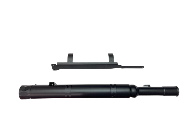 Tab Performance Indian PowerPlus 2-1 Muffler Black Black, 4" Black Slash Cut Tip, 2.5" - 211-2221-BLACK-B-2.5-INCLUDE-BRACKET For Indian 2025-2026
