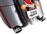 Tab Performance 4" Black B.A.M. Sticks Exhaust Pipes | Hard Bags - Chrome Slash Tips, 2.5" Louvered Baffles 211-2291-C-2.5