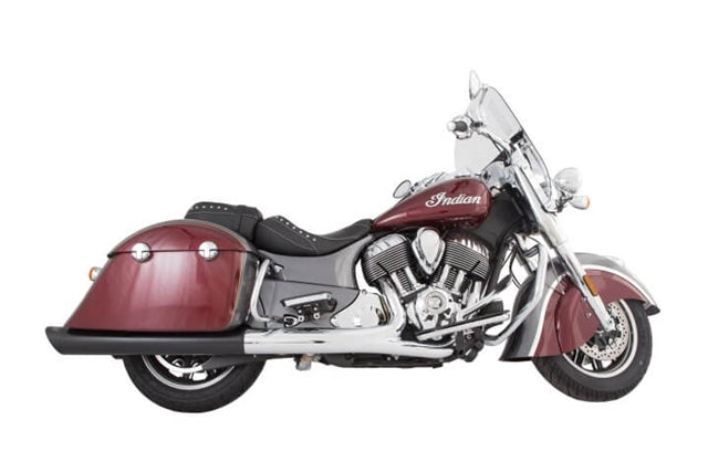Tab Performance 4" Black B.A.M. Sticks Exhaust Pipes Hard Bags 4" Black Slash Cut Tip, Non-Baffled ( Baffles - 211-2291-B-NB For Indian 2014-2026