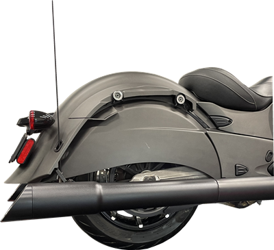 Tab Performance 4.5" Black B.A.M. Sticks Exhaust Pipes | Soft Bags - Chrome Straight Tips, Zombie Baffles 211-2294-C2-Z