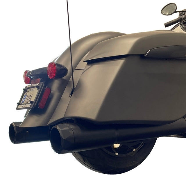 Tab Performance 4.5" Black B.A.M. Sticks Exhaust Pipes | Hard Bag - Black Straight Tips, Zombie Baffles 211-2295-B2-Z