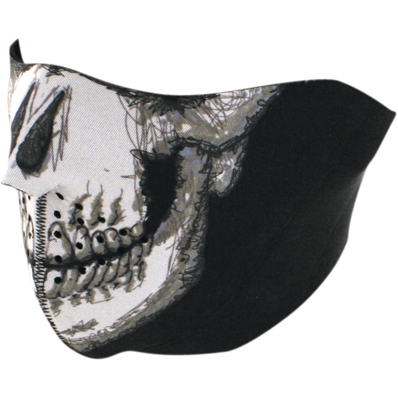 ZAN HEADGEAR 2503-0060 WNFM002H Neoprene Half Mask Half Mask - Skull Face