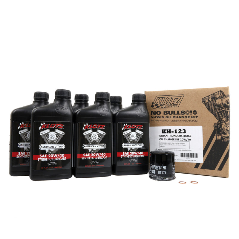 Klotz Oil Oil Change Kit - KH-123 For Indian 2014-2024