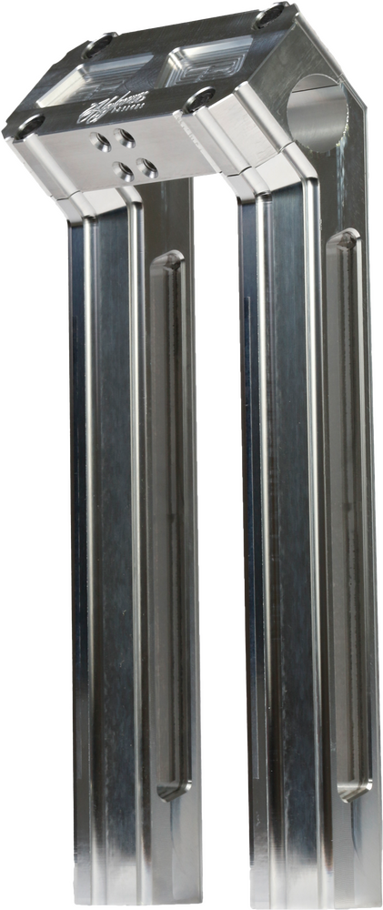 Hofmann Designs H D Billet Risers 10" RAW Kickback - HDB-1006R