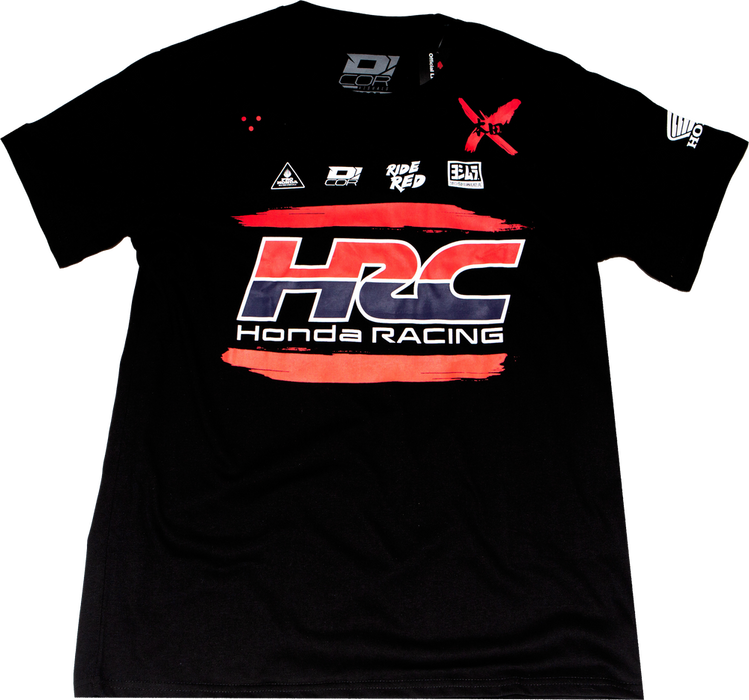 D-cor 862-81131L 80-124-3 HONDA HRC FACTORY T-SHIRT BLACK LG