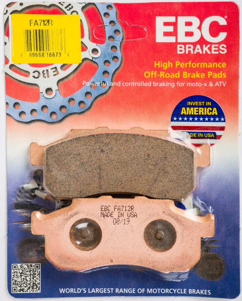 Ebc Brake Pads Sintered R Series - FA712R Honda Pioneer 2015-2018
