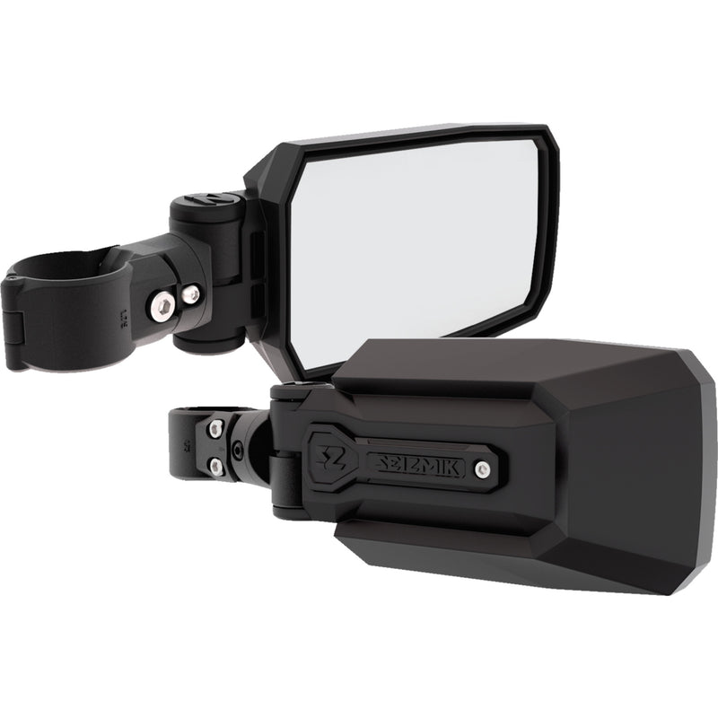 SEIZMIK 0640-1730 56-90094KIT Trailrider Side View Mirror Kit for Roll Cages Mirrors - Trailrider - Side View - Rectangle - Black - 1.875"/2" ROPS - Pair