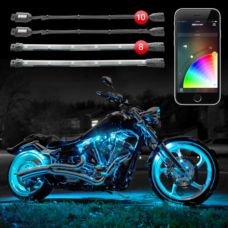 Xk Glow Advanced Accent Light APP Kit 18PC - KS-MOTO-ADVANCE