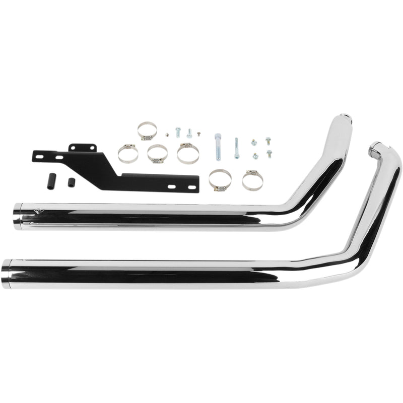 Cobra Dragster 2-Into-2 Exhaust System - 6811T For Harley Softail 2007-2011