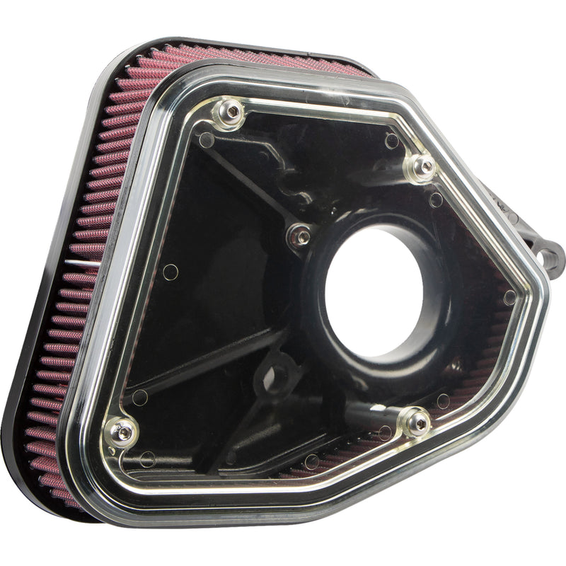 Alloy Art Boom Box 1.8" Height Version Air Cleaner - 1.8M8BP For Harley Motorcycles 2017-2023