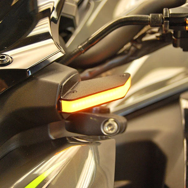 New Rage Cycles Front LED Turn Signals With Load EQ - Z900-FB-20-L Kawasaki 900 2017-2022