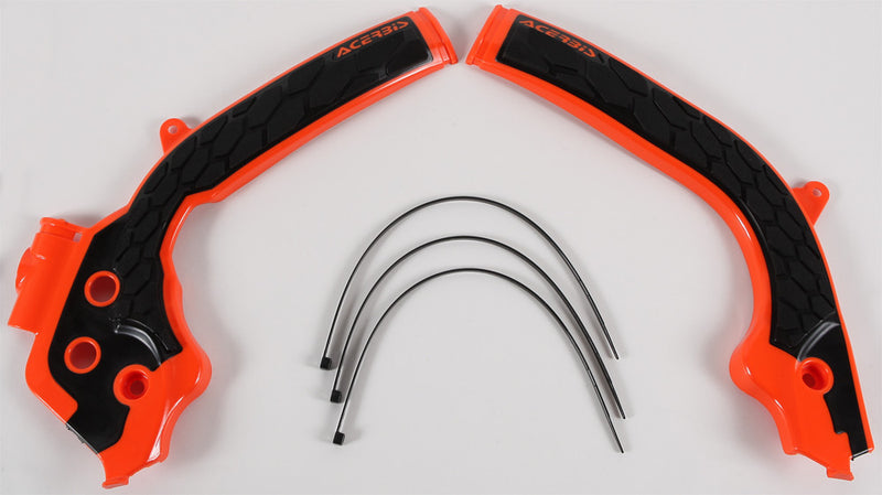 Acerbis X-Grip Frame Guard Orange Black - 2449535225 KTM Dirt Bikes 2016-2019