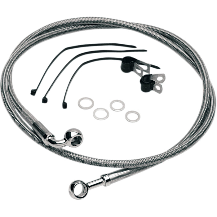 DRAG SPECIALTIES 1204-2740 Stainless Steel Brake Line Kit Brake Line - Front (Upper) - Stainless Steel
