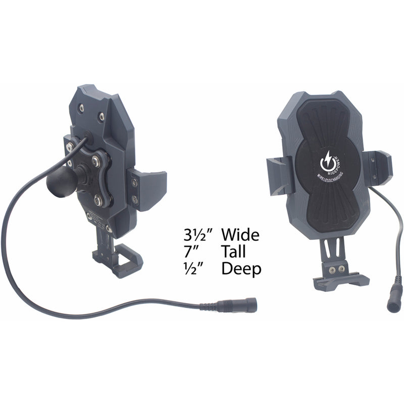 RIDEPOWER 4402-1014 RPMETALINDMOUNT Phone Mount w/ Inductive Wireless Charging Phone Holder w/ Inductive Charging