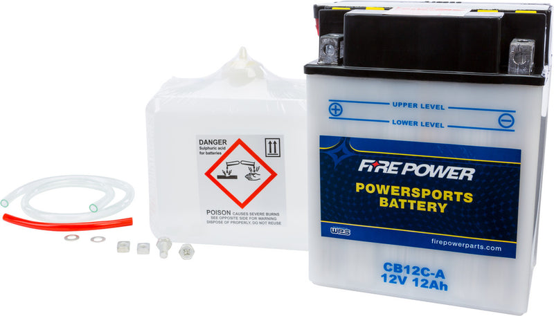 Fire Power 490-2203 CB12C-A BATTERY W/ACID CB12C-A 12V HEAVY DUTY