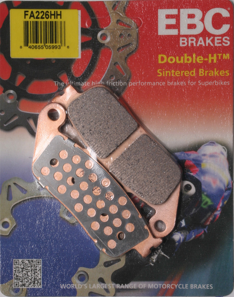 Ebc Brake Pads - FA226HH For Triumph Street Triple 675 / Tiger 800 2008-2015 | Kawasaki Ninja 650 2017 | Suzuki 250R 2018