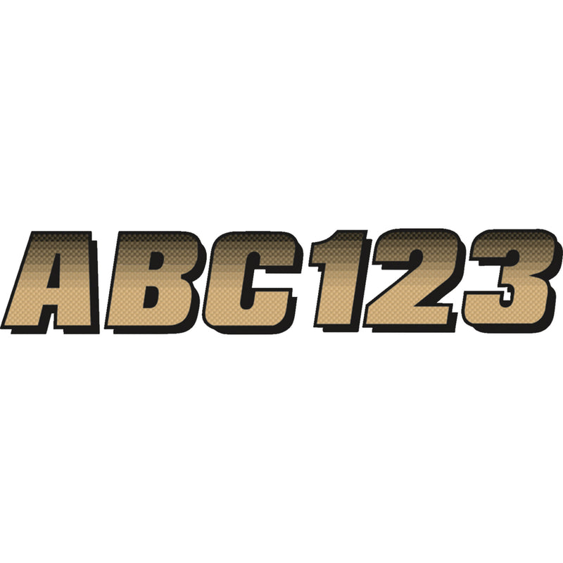 HARDLINE BRBKG300 BRBKG300 Watercraft ID Kit I.D. Sticker Kit - 200 Series - Beige Gradation