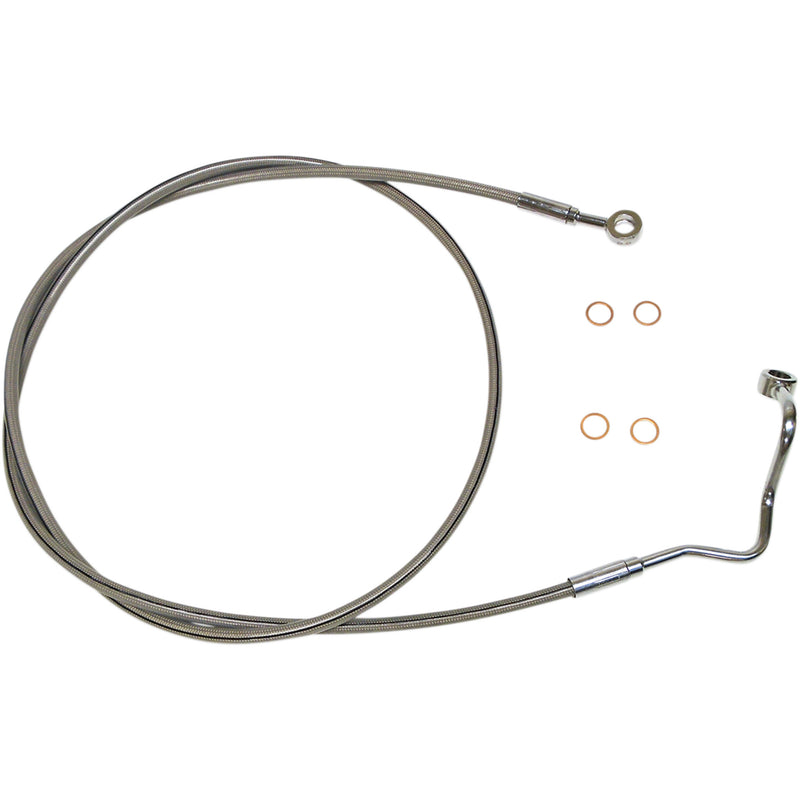 Magnum Shielding XR Stainless Upper Brake Line ABS Steel For Harley Tri Glide Ultra Classic Flhtcutg 2019-2023
