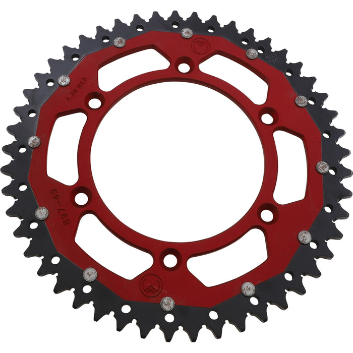 MOOSE OFFROAD 1210-2643 1210-897-49-13X Dual Sprocket red - 49 tooth