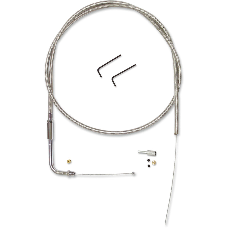 Magnum Shielding BYO™ Build Your Own™ Control Cable Kit Throttle Idle Stainless Steel - 393539 For Harley Motorcycles 1982-1995