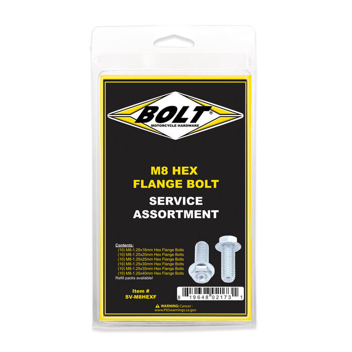 Bolt 024-81010 SV-M8HEXF M8 10MM HEX FLANG BOLT ASST 1