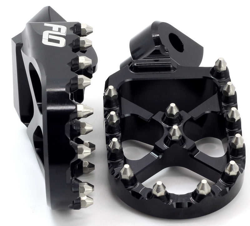 Flo Motorsports PRO Series Foot Pegs Black - FPEG-801BLK Cobra Dirt Bikes 2007-2025