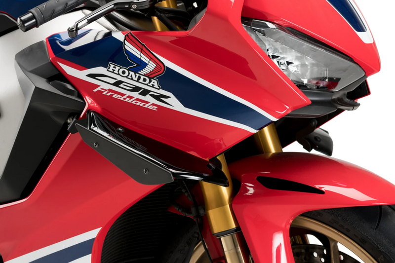 Puig Hi-Tech Parts Sport Side Spoilers Black - 9729N Honda CBR1000RR 2021-2025