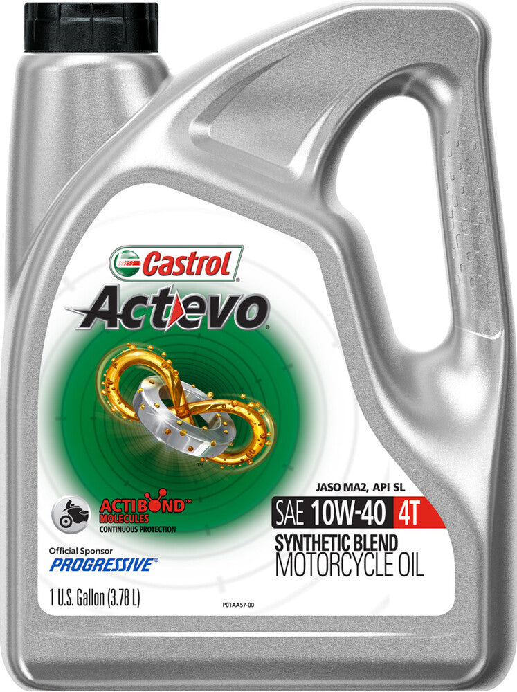Castrol 83-1461 15D7D4 ACT>EVO SYNTHETIC BLEND OIL 4T 10W40 1GAL