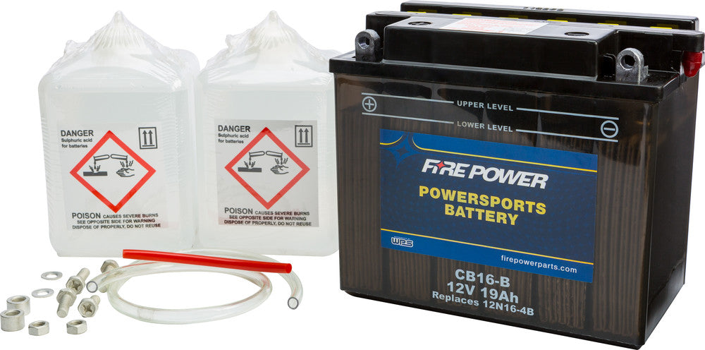 Fire Power 490-2228 CB16-B BATTERY W/ACID CB16-B 12V HEAVY DUTY