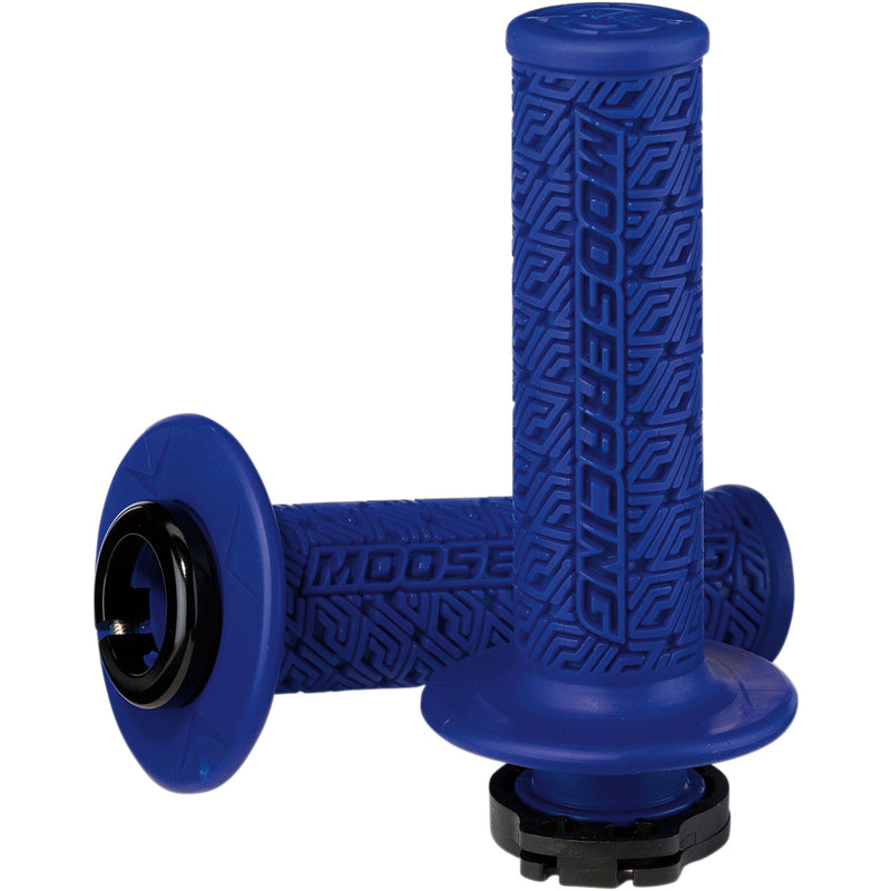 MOOSE OFFROAD 0630-2537 B36MRU-B 36 Series Clamp-On Grips Grips - Lock-On - Blue/Black