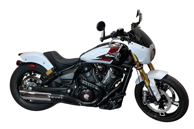Tab Performance 2-1 Slip-On Muffler 4 Inch Chrome Straight Cut Tip Zombie Baffles (Loud) - 221-2295-C2-Z For Indian Scout 2025