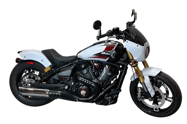 Tab Performance 2025 Indian Scout 2-1 Slip-On Muffler | Chrome - Black Straight Tips, 2.5" Quiet Baffles 221-1295-B2-2.5