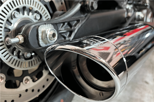 Tab Performance 2025 Indian Scout 2-1 Slip-On Muffler | Chrome - Black Straight Tips, 2.25" Louvered Baffles 221-1295-B2-2.25