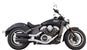 Tab Performance Indian Scout Black 4" Short Slip-on | Up to 2024 - Black Straight Tips, 2.25" Louvered Baffles 221-2291-B2-2.25
