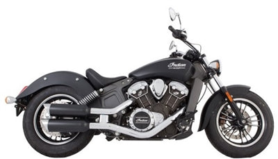 Tab Performance 221-2291-C-Z 2015-Up Indian Scout 2016-Up Scout Sixty 4 Inch Short Black Tip Slip On Muffler Compatible Exhaust Pipes Zombie Baffles (Loud) 4 Inch Chrome Slash Cut Tip