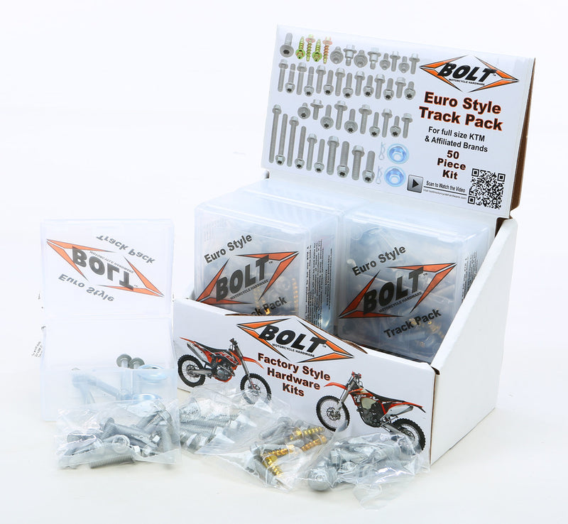 Bolt 020-00105D 2004-6EU EURO STYLE TRACK PACK II 6/PK DISPLAY