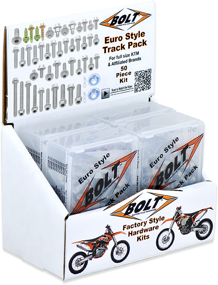 Bolt 020-00105D 2004-6EU EURO STYLE TRACK PACK II 6/PK DISPLAY